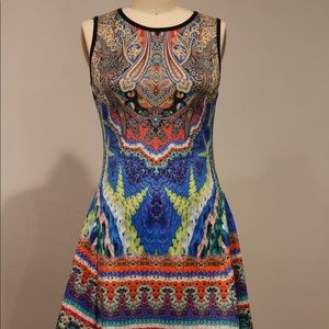 Aqua Colorful sleeveless dress